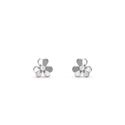 [moco jewelrys]FRIVOLE MINI SILVER FLOWER EARRINGS