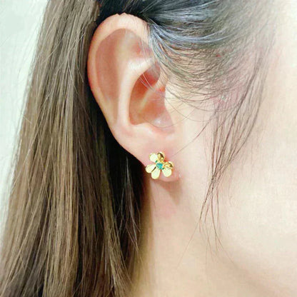 [moco jewelrys]FRIVOLE  FLOWER MALACHITE EARRINGS