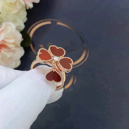 [moco jewelrys]SWEET CLOVER CARNELIAN RING