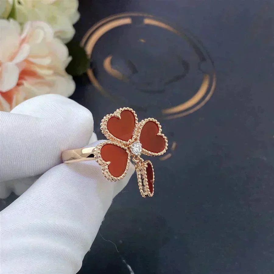 [moco jewelrys]SWEET CLOVER CARNELIAN RING