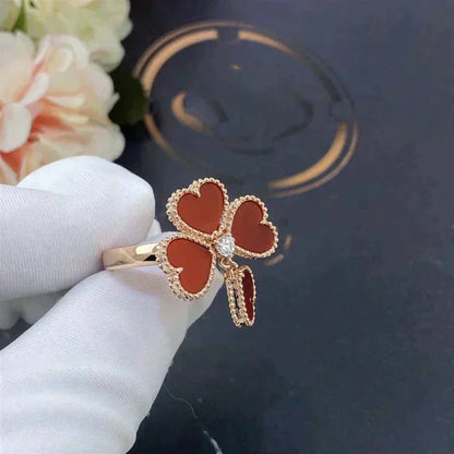 [moco jewelrys]SWEET CLOVER CARNELIAN RING