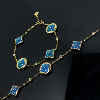 [moco jewelrys]STAR AND SUN 4 MOTIF BLUE BRACELET
