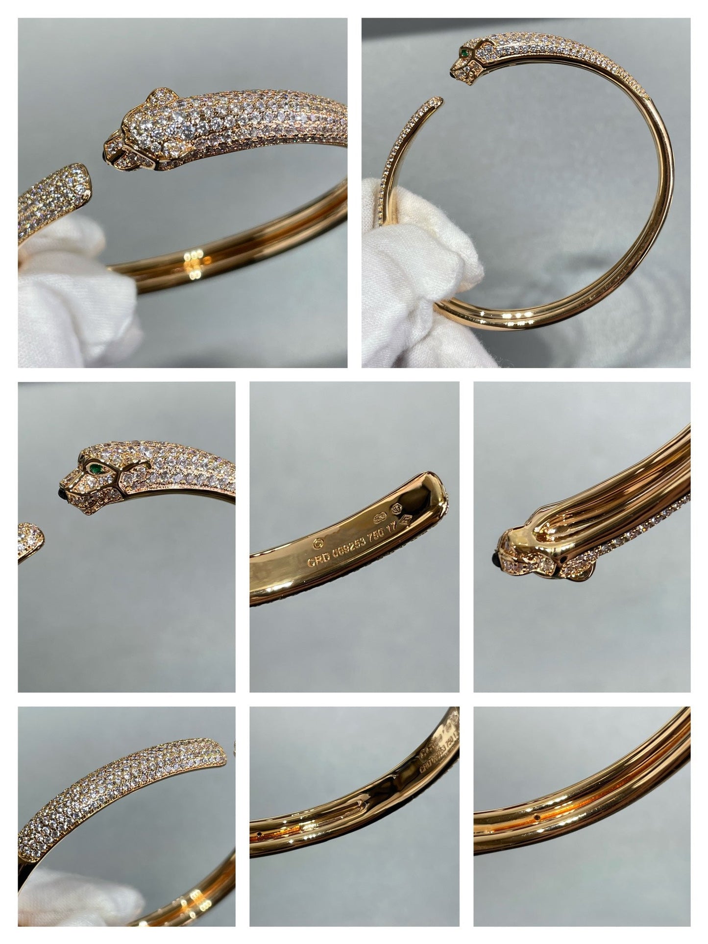 [moco jewelrys]PANTHERE FULL DIAMOND OPEN BRACELET