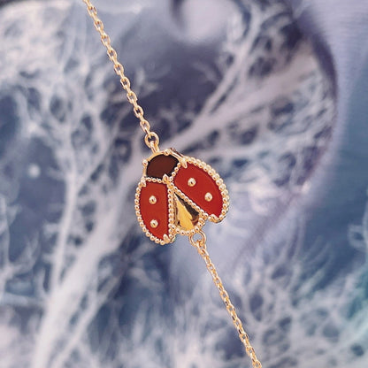 [moco jewelrys]LUCKY SPRING 1 MOTIF PINK GOLD BRACELET