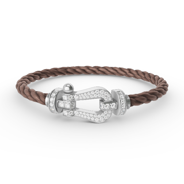 [moco jewelrys]FORCE LARGE HORSESHOE FULL DIAMOND BRACELET SILVER