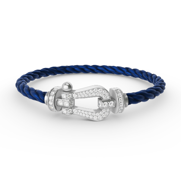 [moco jewelrys]FORCE LARGE HORSESHOE FULL DIAMOND BRACELET SILVER