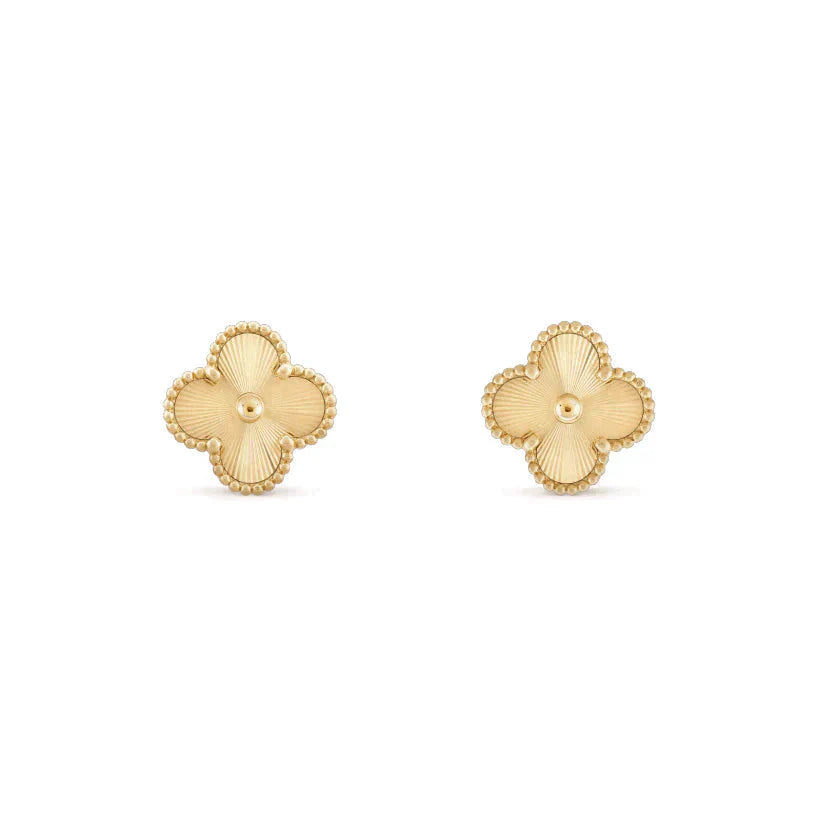 [moco jewelrys]CLOVER MEDIUM 1 MOTIFS LASER EARRINGS
